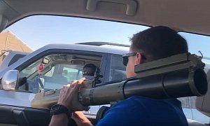 Dude With Rocket Launcher Proves Picking a Fight on the Road Isn’t Smart