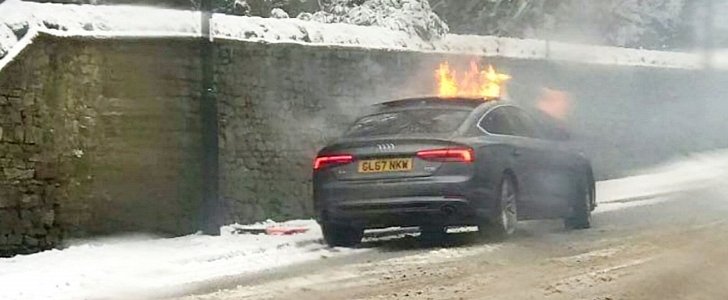 Audi A5 torched after vape pen explodes in driver's pocket