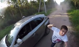 Lexus Driver Attacks Fully-Geared Biker, Gets Whooped Big Time
