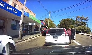 Driver Runs Himself Over - Soon in an Instant Karma Compilation Near You