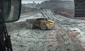 Dump Truck Driver Mixes Fun with Productivity, Drifts His Way to the Load Spot