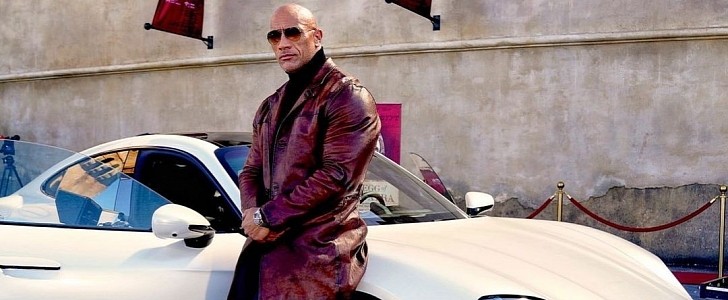 The Rock and Porsche Taycan