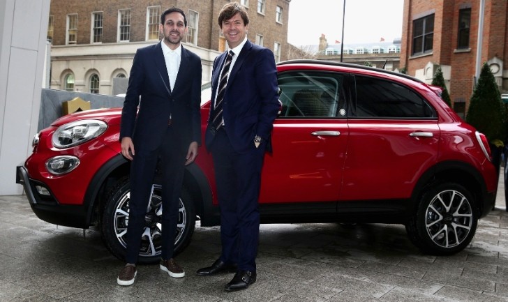 Olivier François, Head of Fiat Brand, and Dynamo with Fiat 500X 