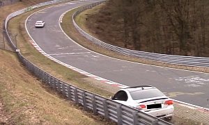 E92 BMW M3 Has Savage Nurburgring Crash while Chasing F80 M3 Ring Taxi