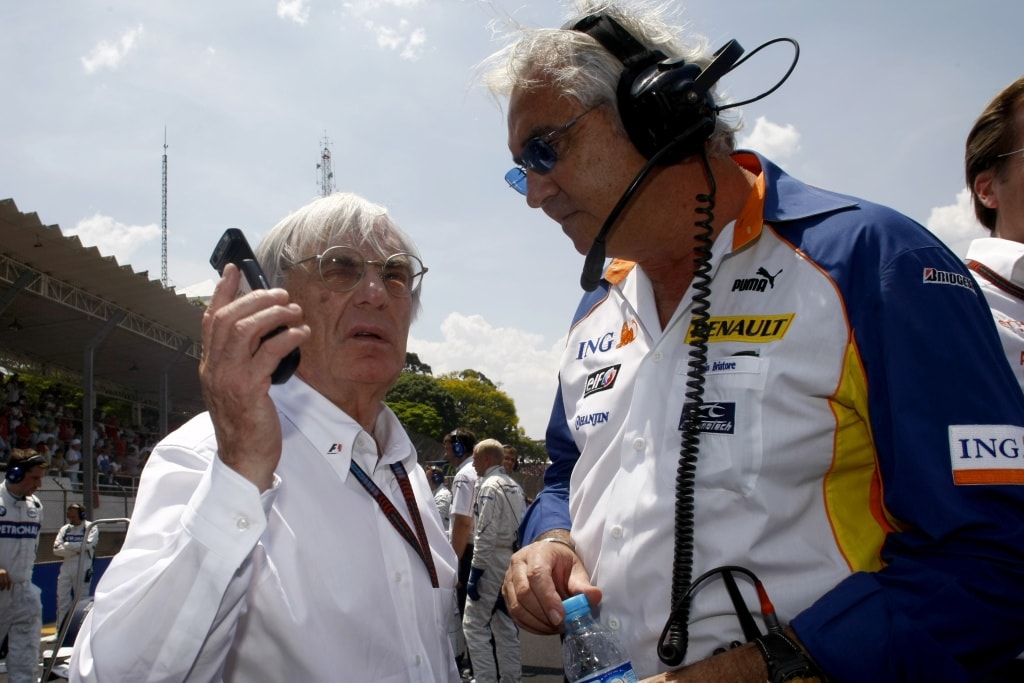 Bernie Ecclestone and Flavio Briatore