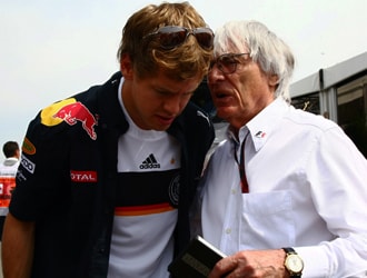 Ecclestone and Vettel