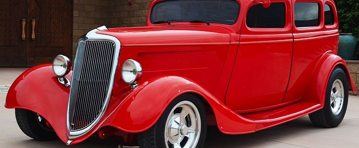 Eddie Van Halen's 1934 Ford sedan hot rod, which he bought in 1991, is being sold at auction