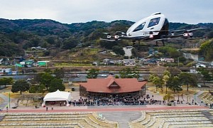 EHang’s Air Taxi Nails Autonomous Flight With Passengers on Board in Japan