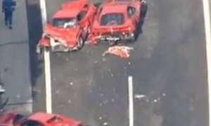 Eight Ferraris Crashed in Japan