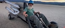Elderly Daredevil Builds Twin-Engine Jet Kart, Proceeds To Race It in the Desert