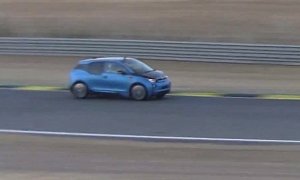 Electric BMW i3 Goes for a Lap Time in Spain