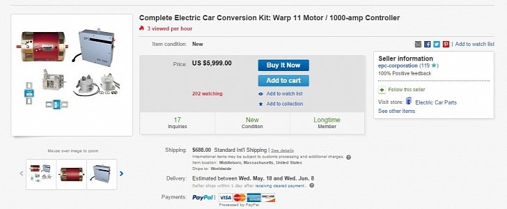 Complete Electric Car Conversion Kit by EPC Corporation