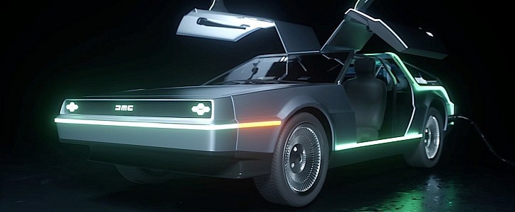 DMC DeLorean electric version rendering