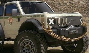 Electric Ford Bronco Rendering Shows U.S. Park Ranger Spec