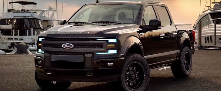 Electric Ford F-150 Rendered
