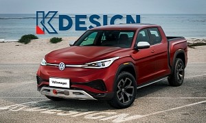 Electric Volkswagen Pickup Truck Rendered, May Happen by Decade's End