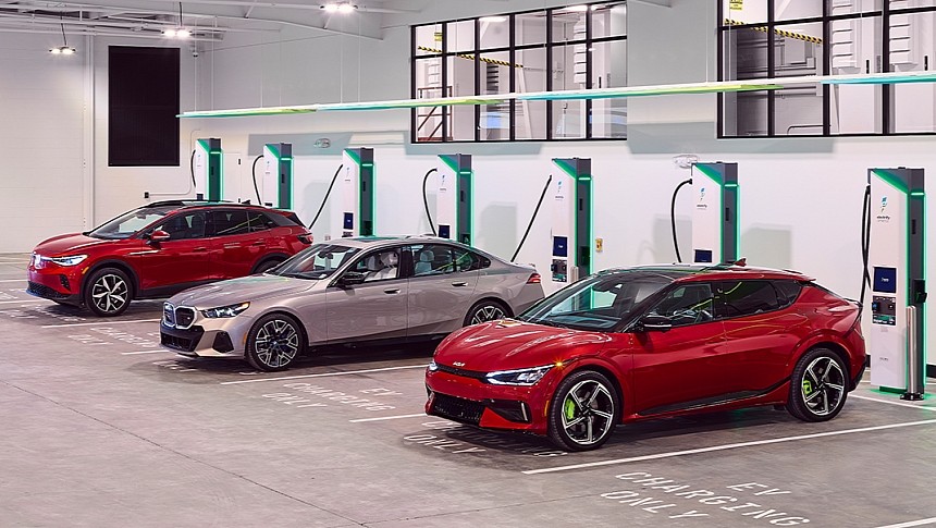 Electrify America's first indoor charging station