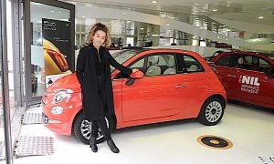 Ella Eyre Takes Delivery of Her Cute Fiat 500