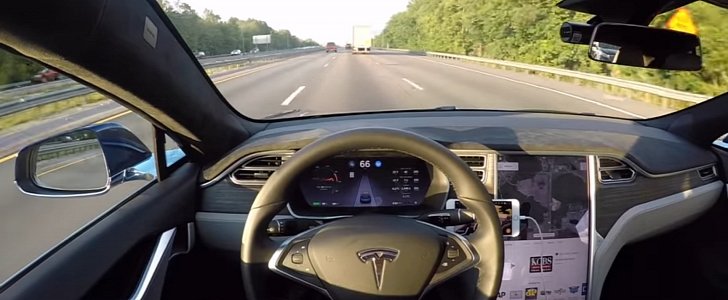 Tesla Model S running Autopilot