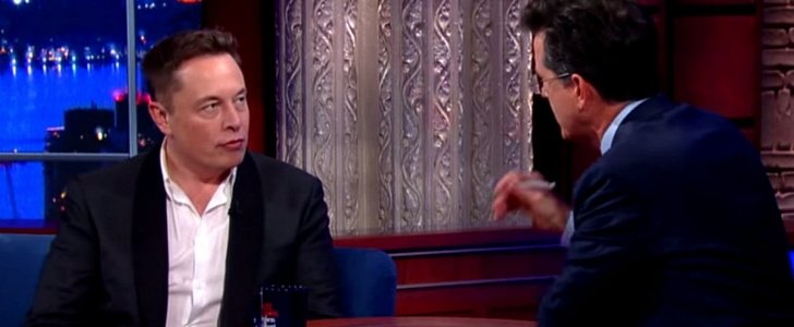 Elon Musk was one of Stephen Colbert's first guests