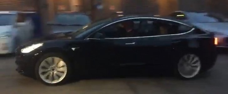 Tesla Model 3 in action