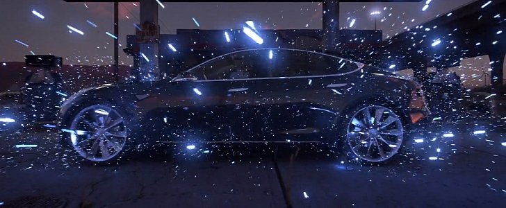 This Fan-Made Tesla Model S Commercial culminates with the EV appearance