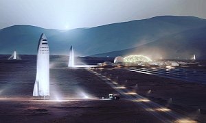 Elon Musk Shows SpaceX Moon Base and Martian City Projects