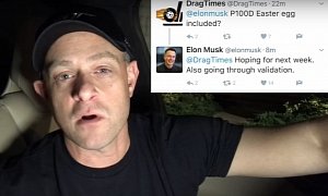 Elon Musk Tweets: Validating P100D (Drag Race) Easter Egg, Hoping For Next Week