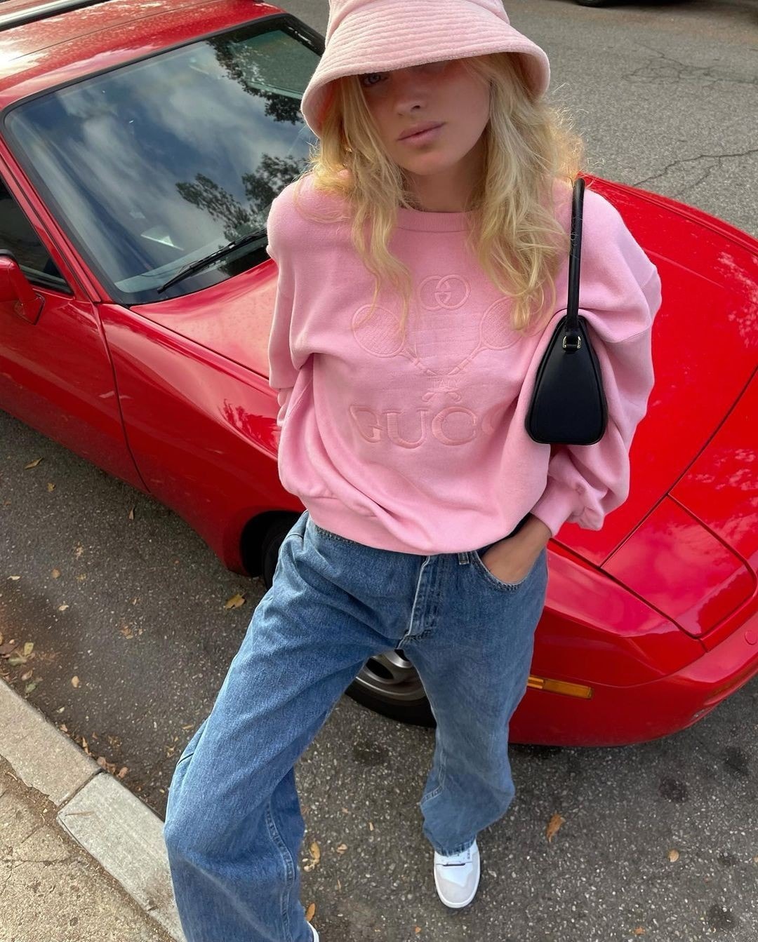 photo of Vintage Picture Perfect: Elsa Hosk and Porsche 944 image