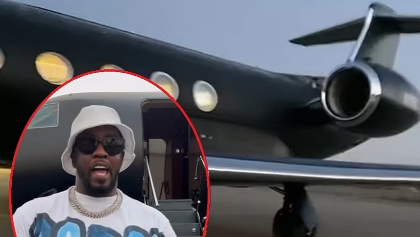 Diddy boards his custom G550 jet Air Combs, brags about it on social media