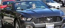 Emma Roberts Seen Driving Her 2015 Ford Mustang Convertible, Goes Shopping