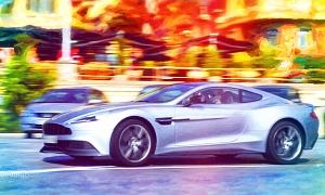 Engine Oil Painting: 2014 Aston Martin Vanquish