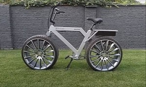 Engineer Shares DIY e-Bike With Fattest Set of AMG Dubs Ever Seen on a Bicycle