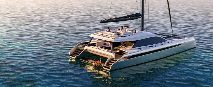 Gunboat 72V is built with a flybridge, for extra space and a better view