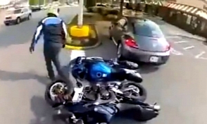 Epic Fail: Incredible Lady Crashes Two Motorcycles