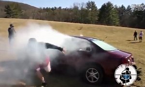 Epic Fail: Punks Blow Up Fireworks in a Car for Fame, Get Burned