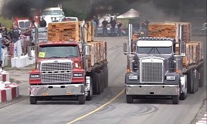 Epic Ford LTL 9000 Semi Can Do Burnouts Like a Hellcat, Delivers Straight Line Blow