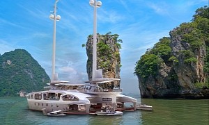 Epiphany Trimaran Concept Is Like a Gigantic Floating Resort With Tilting Masts
