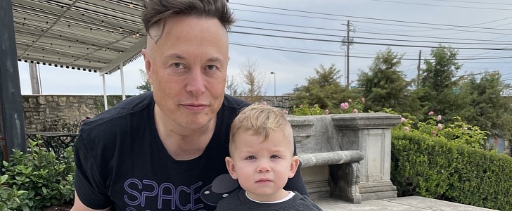 Elon Musk and his son X Æ A-12. He has 10 children. 
