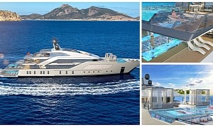Escapade Superyacht Concept Has Everything From Stacked Pools to Sandy Beaches