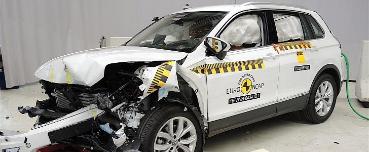 2016 Volkswagen Tiguan after EuroNCAP crash test