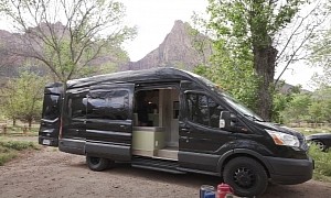 Evangelina Is a Ford Transit Van Turned Tiny Home, Great for a Family of Four