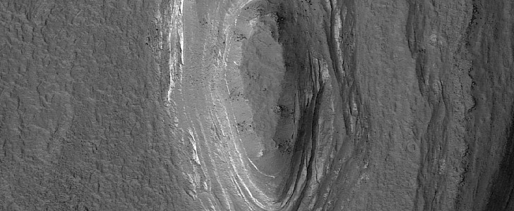 Butte in the Hellas Planitia region of Mars