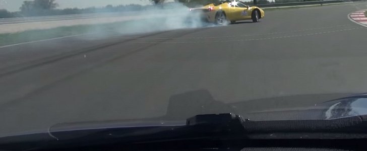 Ferrari 458 Spider drifting