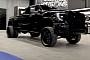 Evil-Looking Blacked-Out GMC Sierra Is Lifted to the Sky, Leaves Life on the Farm Behind