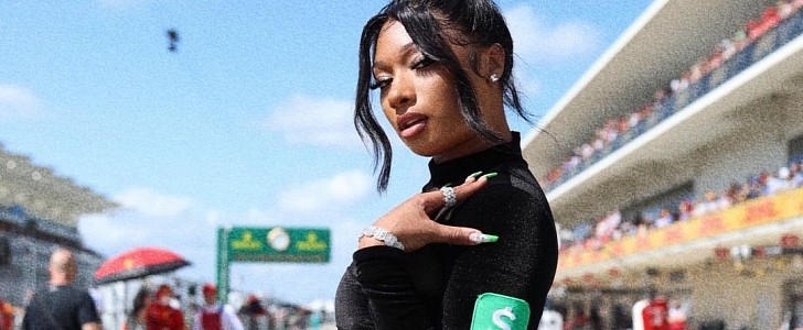 Rapper Megan Thee Stallion makes appearance at U.S. Grand Prix, goes viral for awkward Martin Brundle interview