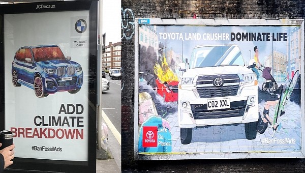 Toyota and BMW Artwork that Replaced The Companies' Ads