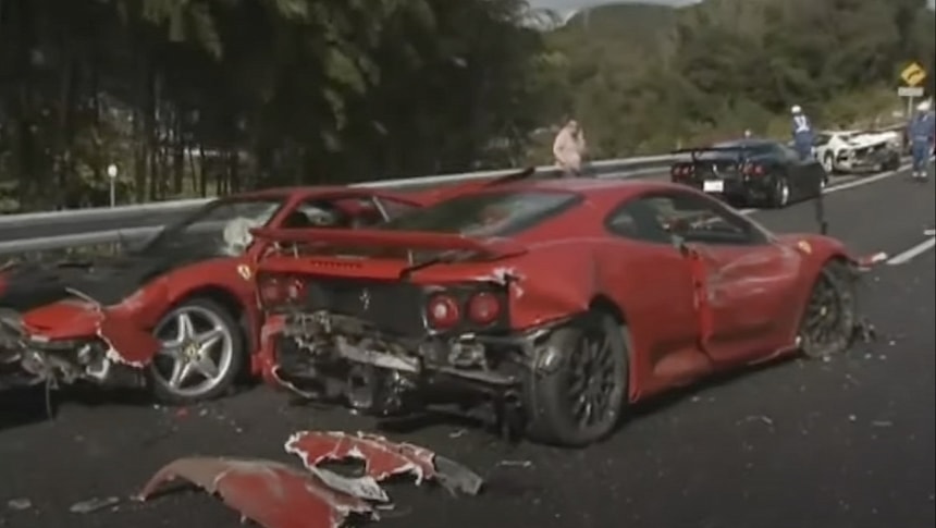 The world's most expensive car crash happened in December 2011
