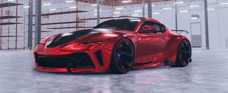 2023 Toyota GR Supra Sport widebody rendering by carmstyledesign