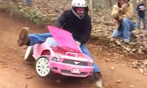 Extreme Barbie Jeep Racing Ankle-Snapping Crash Shows Why They Need Protection Gear